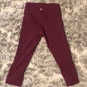 Lululemon leggings burgundy